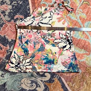 CLARA SUNWOO Floral One-Shoulder Top - Multicolor